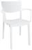 Pakoworld Καρέκλα Εξωτερικού Χώρου Πολυπροπυλενίου Frontline Λευκή 56x50x83cm 253-000019