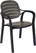 Pakoworld Καρέκλα Εξωτερικού Χώρου Πολυπροπυλενίου Gentle Γκρι 60x60x82cm 253-000046
