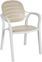 Pakoworld Καρέκλα Εξωτερικού Χώρου Πολυπροπυλενίου Gentle Λευκή 60x60x82cm 253-000047