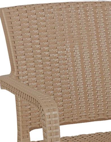 Pakoworld Halcyon Καρέκλα Εξωτερικού Χώρου Πολυπροπυλενίου Μπεζ 57.5x59.5x86cm 253-000012