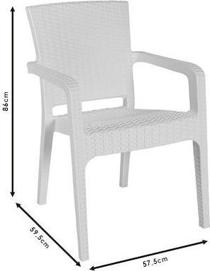 Pakoworld Halcyon Καρέκλα Εξωτερικού Χώρου Πολυπροπυλενίου Μπεζ 57.5x59.5x86cm 253-000012