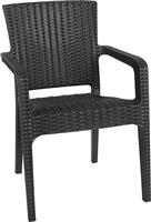 Pakoworld Καρέκλα Εξωτερικού Χώρου Πολυπροπυλενίου Halcyon Γκρι 57.5x59.5x76cm 253-000011