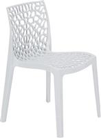 Pakoworld Καρέκλα Εξωτερικού Χώρου Πολυπροπυλενίου Hush Λευκό 50.5x54x79.5cm 262-000009