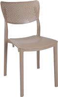 Pakoworld Καρέκλα Εξωτερικού Χώρου Πολυπροπυλενίου Ignite Μπεζ 44x53x84cm 253-000015