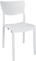 Pakoworld Καρέκλα Εξωτερικού Χώρου Πολυπροπυλενίου Ignite Λευκή 44x53x84cm 253-000016