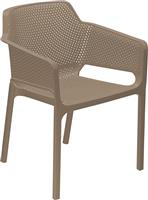 Pakoworld Καρέκλα Εξωτερικού Χώρου Πολυπροπυλενίου Integral Καφέ 59x59x80cm 253-000002