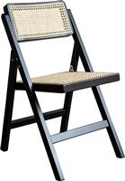 Pakoworld Καρέκλα Εξωτερικού Χώρου Yoko Ξύλινη Μαύρη 44.5x54x81cm 167-000015