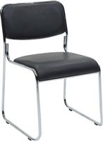 Pakoworld Καρέκλα Επισκέπτη Asher σε Μαύρο Χρώμα 48x46x80.5cm 217-000028