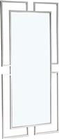 Pakoworld Καθρέπτης Τοίχου Ολόσωμος Focus με Ασημί Μεταλλικό Πλαίσιο 180x90cm 138-000015