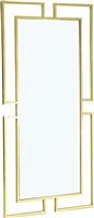 Pakoworld Καθρέπτης Τοίχου Ολόσωμος Focus με Χρυσό Μεταλλικό Πλαίσιο 180x90cm 138-000016
