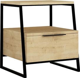 Pakoworld Κομοδίνο Johana Ξύλινο με Μεταλλικά Πόδια 45x40x50cm 119-001163