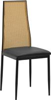 Pakoworld Lasmipe Καρέκλα Εξωτερικού Χώρου Rattan Μαύρο-φυσικό 40x49x96cm 115-003198