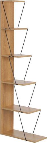 Pakoworld Mini Tars Βιβλιοθήκη Sonoma-Μαύρο 50x22x150cm 225-000026