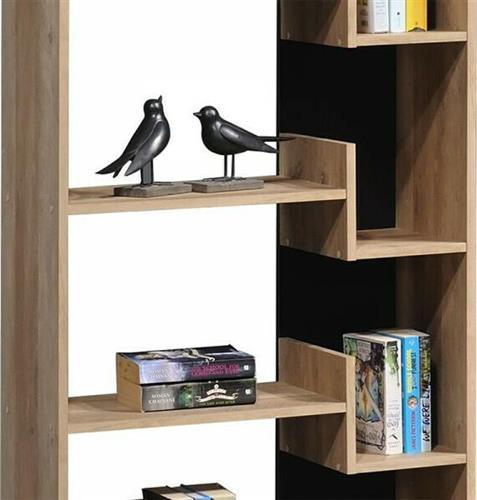 Pakoworld Naya Ραφιέρα Δαπέδου Φυσικό-Ανθρακί 72x30x182.5cm