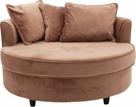 Pakoworld Ophelia Πολυθρόνα-Καναπές Βελούδο Σάπιο Μήλο 123x120x85cm