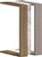 Pakoworld Ορθογώνιο Βοηθητικό Τραπεζάκι Muju Ξύλινο Φυσικό/Λευκό / Μόκα Μ40xΠ30xΥ57cm 119-001159