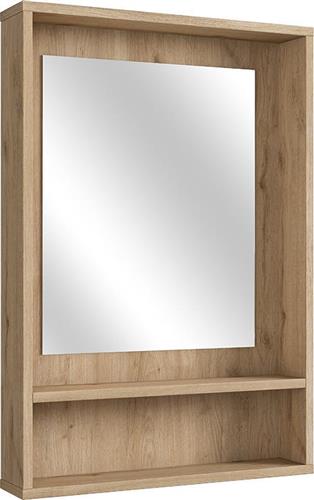 Pakoworld Ορθογώνιος Καθρέπτης Μπάνιου από Μοριοσανίδα με Ράφι 60x87cm 182-000049
