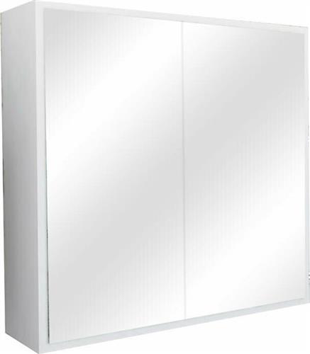 Pakoworld Poliana Τετράγωνος Καθρέπτης Μπάνιου από Μοριοσανίδα με Ντουλάπι Λευκός 70x70cm