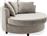 Pakoworld Πολυθρόνα-καναπές Ophelia βελούδο γκρι 123x120x85εκ