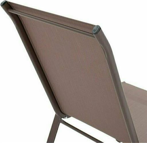 Pakoworld Πολυθρόνα Καρέκλα Εξωτερικού Χώρου Μεταλλική Καφέ 54x74x91cm 130-000011