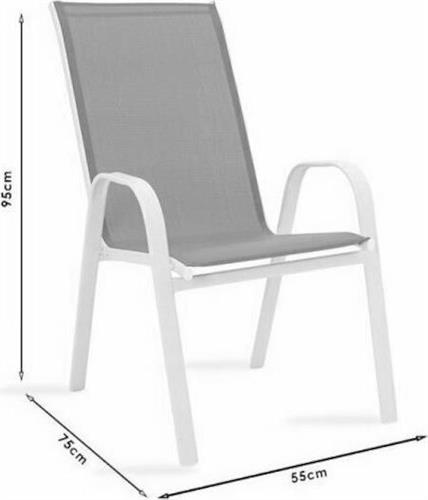 Pakoworld Πολυθρόνα Καρέκλα Εξωτερικού Χώρου Μεταλλική Καφέ 54x74x91cm 130-000011