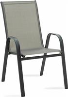 Pakoworld Calan Πολυθρόνα Εξωτερικού Χώρου Μεταλλική Μαύρο-Γκρι 54x74x91cm 130-000009