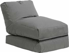 Pakoworld Dreamy Πουφ Πολυθρόνα Αδιάβροχη Γκρι 57x180x50cm 071-001256