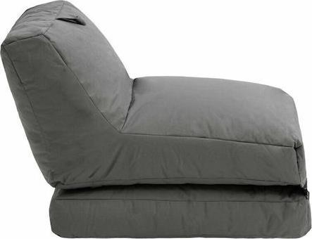 Pakoworld Dreamy Πουφ Πολυθρόνα Αδιάβροχη Γκρι 57x180x50cm 071-001256