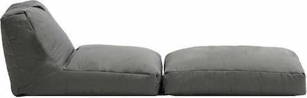 Pakoworld Dreamy Πουφ Πολυθρόνα Αδιάβροχη Γκρι 57x180x50cm 071-001256