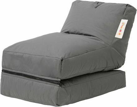 Pakoworld Dreamy Πουφ Πολυθρόνα Αδιάβροχη Γκρι 57x180x50cm 071-001256