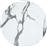 Pakoworld PWH-0002 Στρογγυλή Επιφάνεια Τραπεζιού από Μοριοσανίδα Λευκό Μαρμάρου 70x70cm 215-000005