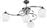 Pakoworld PWL-0966 Μοντέρνα Μεταλλική Πλαφονιέρα Οροφής με Ντουί E27 σε Ασημί χρώμα 65cm 147-000108