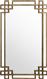 Pakoworld Ranto Καθρέπτης Τοίχου με Χρυσό Μεταλλικό Πλαίσιο 75x45cm 233-000001