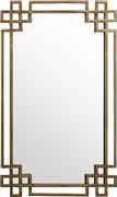 Pakoworld Ranto Καθρέπτης Τοίχου με Χρυσό Μεταλλικό Πλαίσιο 75x45cm 233-000001