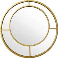 Pakoworld Round 1 Καθρέπτης Τοίχου με Χρυσό Μεταλλικό Πλαίσιο Μήκους 61cm 233-000004