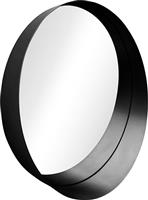 Pakoworld Round 3 Καθρέπτης Τοίχου με Μαύρο Πλαστικό Πλαίσιο Μήκους 50cm 233-000018