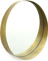 Pakoworld Round 3 Καθρέπτης Τοίχου με Χρυσό Μεταλλικό Πλαίσιο Μήκους 50cm 233-000019