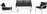 Pakoworld Σετ Σαλονιού Εξωτερικού Χώρου με Μαξιλάρια Ritchie Ανθρακί/Λευκό 4τμχ 219-000003