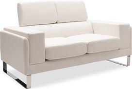 Pakoworld Shea Διθέσιος Καναπές Δερματίνη Ivory 158x80x87cm 074-000011