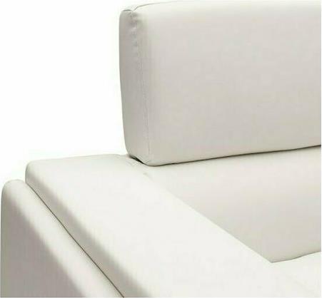Pakoworld Shea Διθέσιος Καναπές Δερματίνη Ivory 158x80x87cm 074-000011