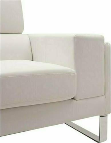 Pakoworld Shea Διθέσιος Καναπές Δερματίνη Ivory 158x80x87cm 074-000011