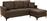 Pakoworld Slim Γωνιακός Καναπές με Δεξιά Γωνία Καφέ 185x140cm 074-000021