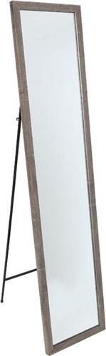 Pakoworld Stand Καθρέπτης Δαπέδου με Πλαίσιο Αλουμινίου Stand Dark Oak 35.5x2.5x155.5cm 199-000489