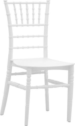 Pakoworld Tiffany Καρέκλα Catering Πολυπροπυλενίου Λευκό 40x45x90cm 273-000001