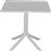 Pakoworld Τραπέζι για Μικρούς Εξωτερικούς Χώρους από Πολυπροπυλένιο Groovy 80x80x74.5cm 253-000010