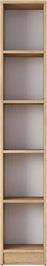 Pakoworld Βιβλιοθήκη Goldie Φυσικό-Λευκό 30x25x170cm 182-000063