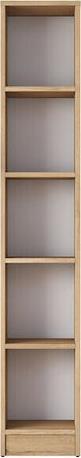 Pakoworld Βιβλιοθήκη Goldie Φυσικό-Λευκό 30x25x170cm 182-000063