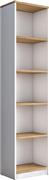Pakoworld Βιβλιοθήκη Goldie Λευκό-Φυσικό 40x25x161.8cm 182-000054