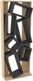 Pakoworld Βιβλιοθήκη Jamey Φυσικό-Ανθρακί 60x24x153.6cm 120-000395