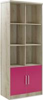 Pakoworld Looney Βιβλιοθήκη Castillo-Ροζ 80.5x36.5x183.5cm